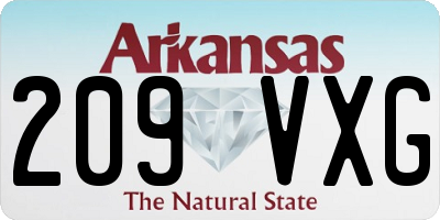 AR license plate 209VXG