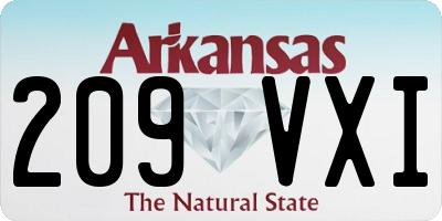 AR license plate 209VXI