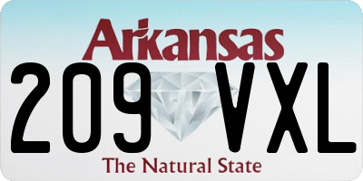 AR license plate 209VXL