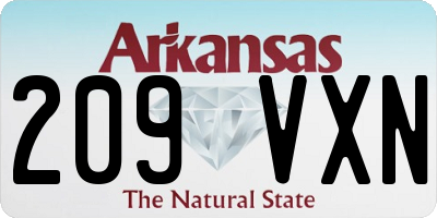 AR license plate 209VXN