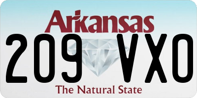 AR license plate 209VXO