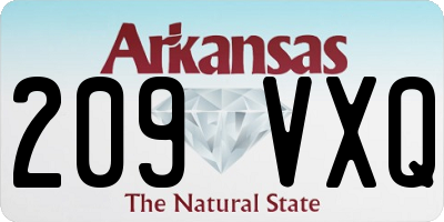 AR license plate 209VXQ