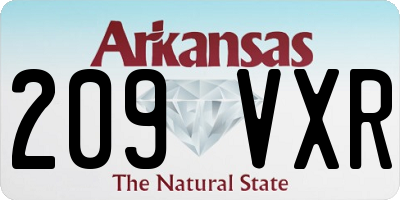 AR license plate 209VXR