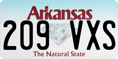 AR license plate 209VXS