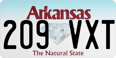 AR license plate 209VXT