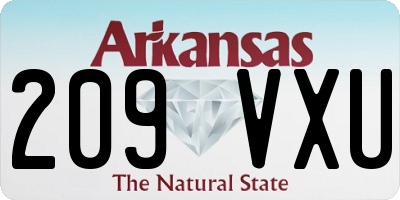 AR license plate 209VXU