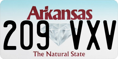 AR license plate 209VXV