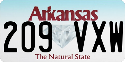 AR license plate 209VXW