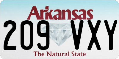 AR license plate 209VXY