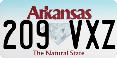 AR license plate 209VXZ
