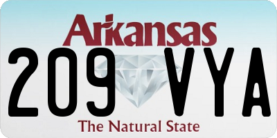AR license plate 209VYA