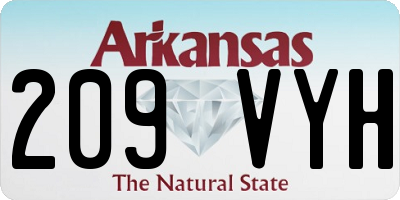 AR license plate 209VYH