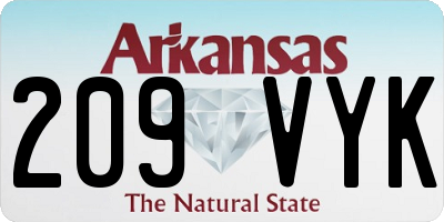 AR license plate 209VYK