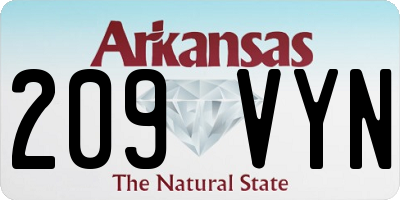 AR license plate 209VYN