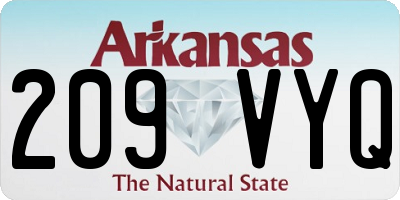 AR license plate 209VYQ