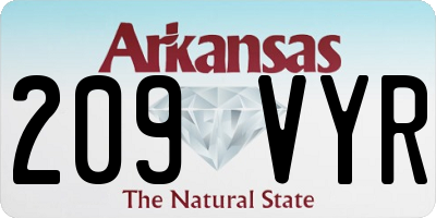 AR license plate 209VYR
