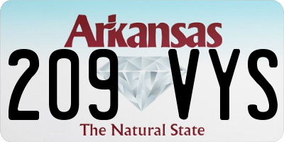 AR license plate 209VYS