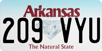 AR license plate 209VYU