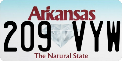 AR license plate 209VYW