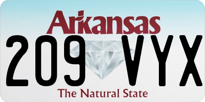 AR license plate 209VYX