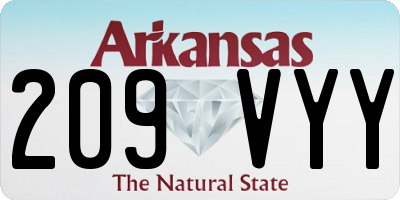 AR license plate 209VYY