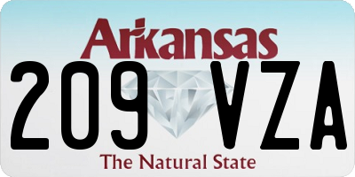 AR license plate 209VZA