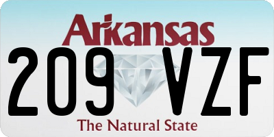 AR license plate 209VZF