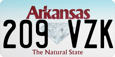 AR license plate 209VZK