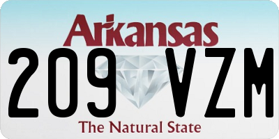 AR license plate 209VZM