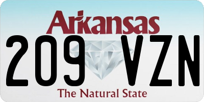 AR license plate 209VZN