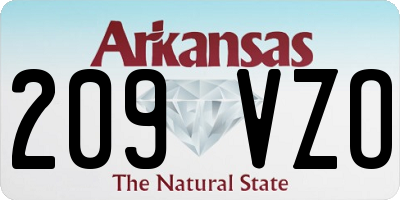 AR license plate 209VZO