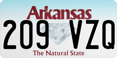 AR license plate 209VZQ