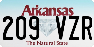 AR license plate 209VZR