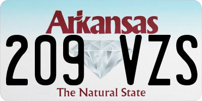 AR license plate 209VZS