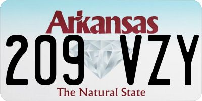 AR license plate 209VZY