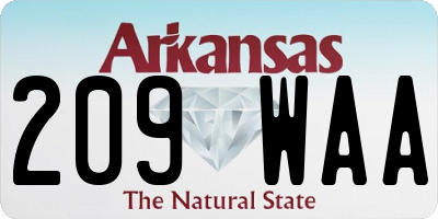 AR license plate 209WAA