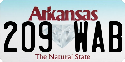 AR license plate 209WAB