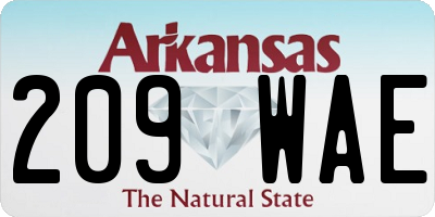 AR license plate 209WAE