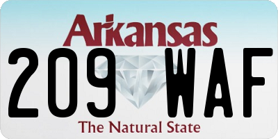 AR license plate 209WAF
