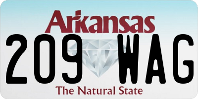 AR license plate 209WAG