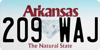 AR license plate 209WAJ