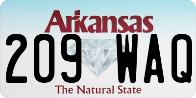 AR license plate 209WAQ