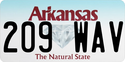 AR license plate 209WAV