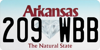 AR license plate 209WBB