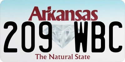 AR license plate 209WBC