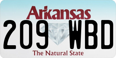 AR license plate 209WBD