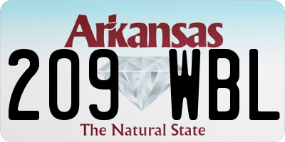AR license plate 209WBL
