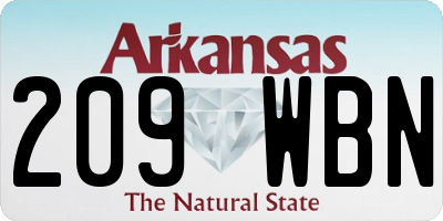 AR license plate 209WBN