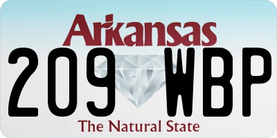 AR license plate 209WBP