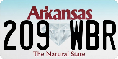 AR license plate 209WBR